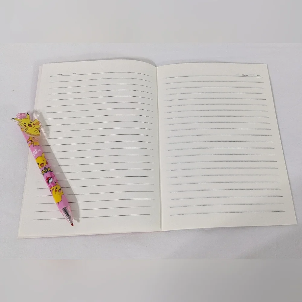 Pokemon Pikachu Pink Notebook & Pink Pen, Stationery, NEW